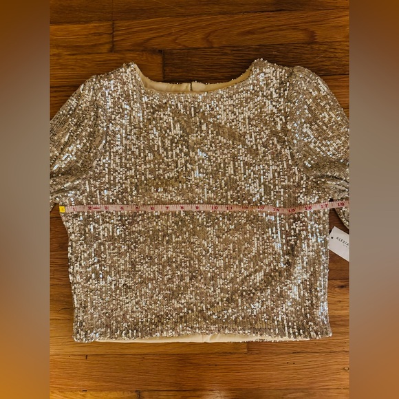 NWT Alexia Admor Size L Sequin Blouse - Picture 8 of 12